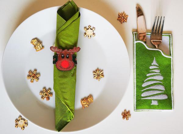 ITH - Stickdatei Serviettenring Rentierkopf